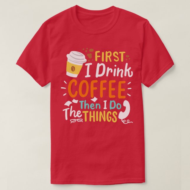 T-shirt Café Barista Café Lover 2 (Design devant)