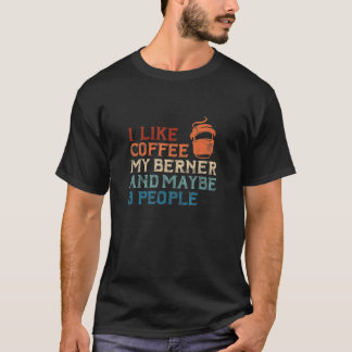 T-shirt Café Berner Chien J'Aime Café Mon Berner 3 Personn