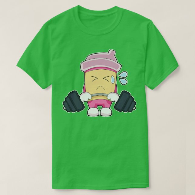 T-shirt Café Bodybuilding Barbell (Design devant)