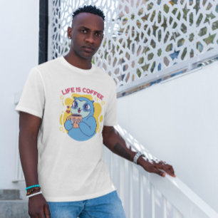 T-shirt Café Boire Sloth