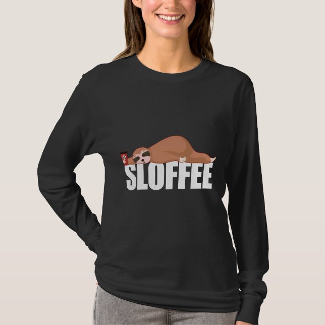 T-shirt Café Boire Sloth Sloffee (Devant)
