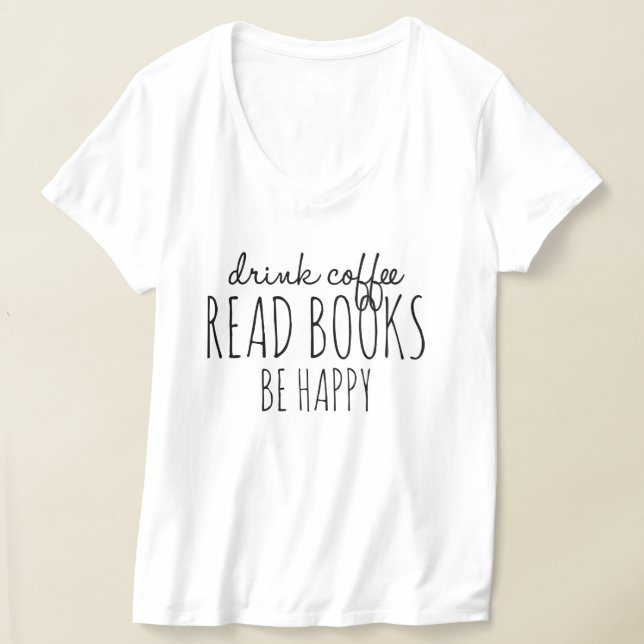 T-shirt Café Books Happy (Poser)
