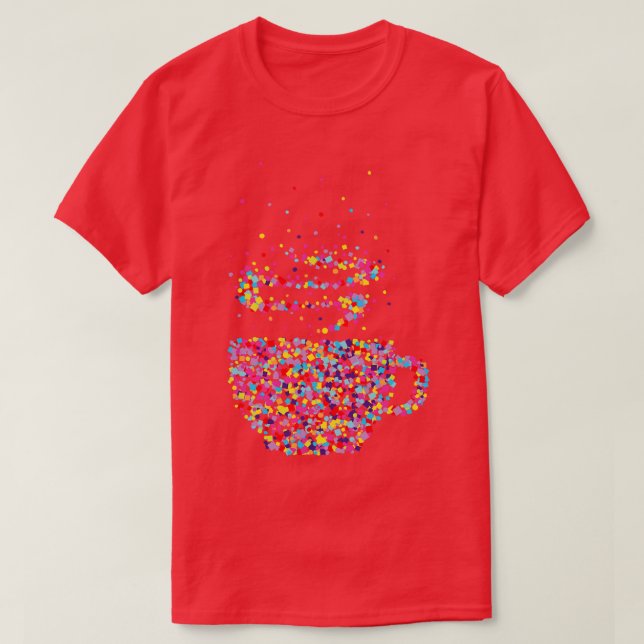 T-shirt Café Buveur Café Café Coupe (Design devant)