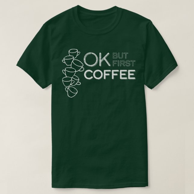 T-shirt Café Café Café Junkie Café Coupe (Design devant)