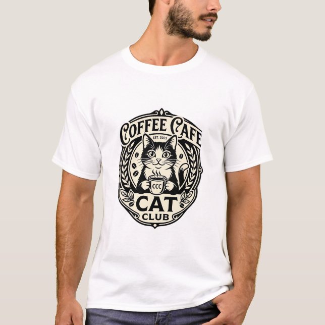T-shirt Café Café Chat Drôle Chat Graphique - Café Café Ca (Devant)