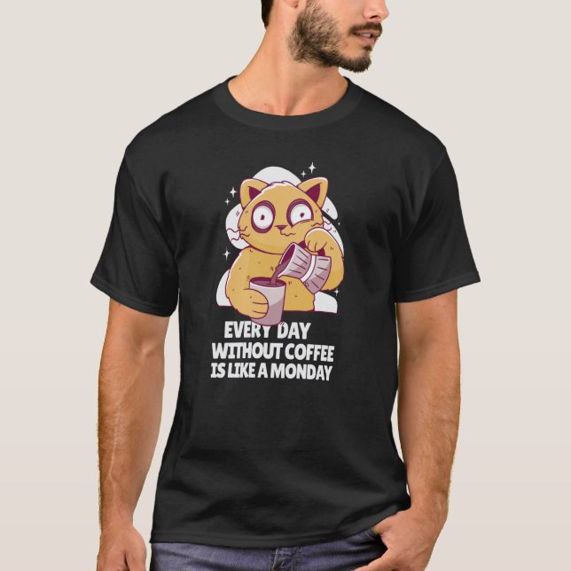 T-shirt Café Café Chat Endormi  2 (Devant)