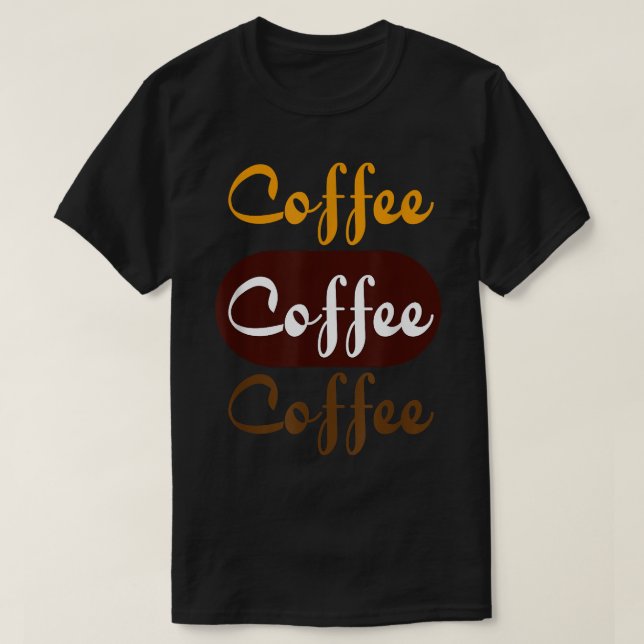 T-shirt Café Café, Lettres de police de script (Design devant)