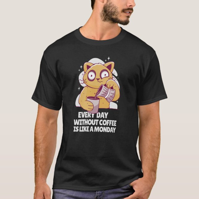 T-shirt Café Café Sleeping Cat 2 (Devant)