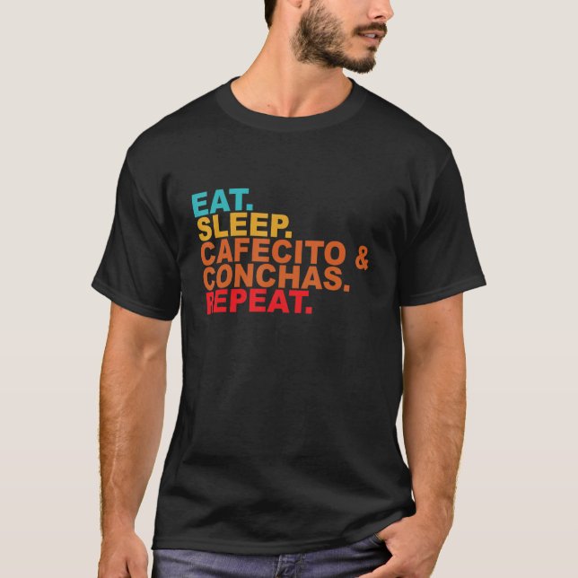 T-shirt Café Cafecito Conchas Drôle Mignon Pun Espagnol Ca (Devant)