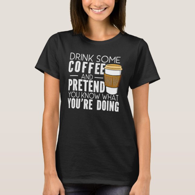 T-shirt Café Cappucino Espresso Boisson Café (Devant)