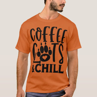 T-shirt Café Chat Et Chill Chat Lady Kitty Chats Kitty Lo