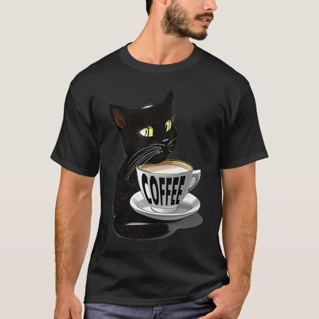 T-SHIRT CAFE CHAT MIGNON  CHATS JAVA CHATON (Devant)