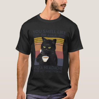 T-shirt Café Chat Noir Vous Sentez Comme Un Drame Et Un He