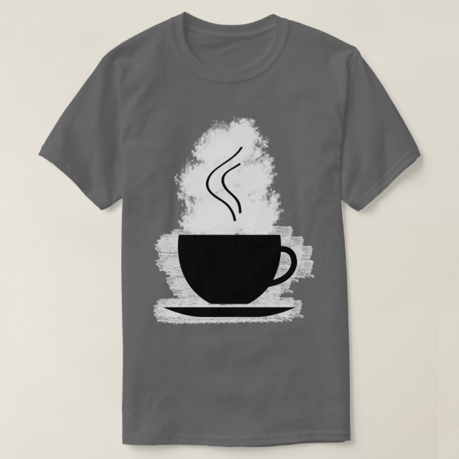 T-shirt café chaud dans une tasse de café chaud 1 (Design devant)