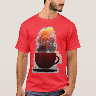 T-shirt café chaud dans une tasse de café chaud 3
