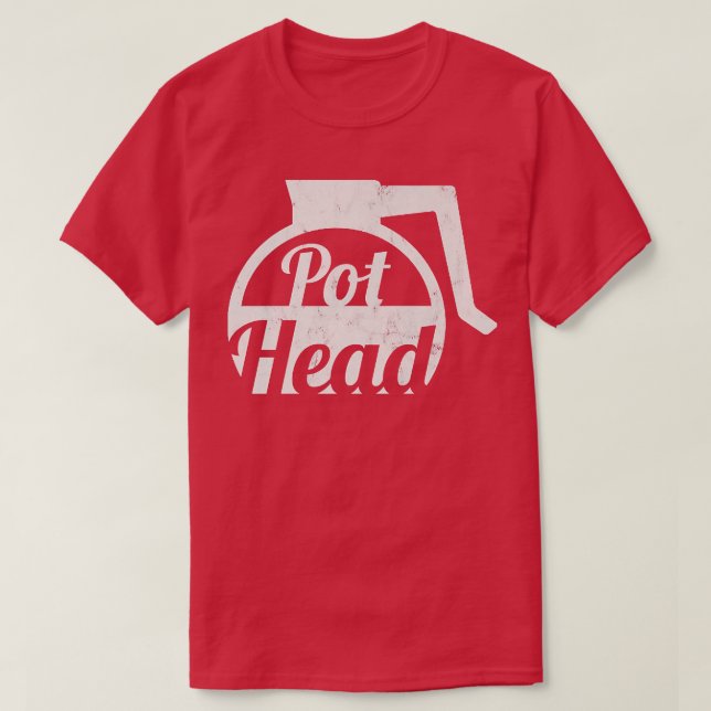 T-shirt Café chaud Pot Head amusant (Design devant)