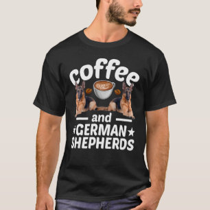 T-shirt Café Chien Allemand Et Berger Allemand