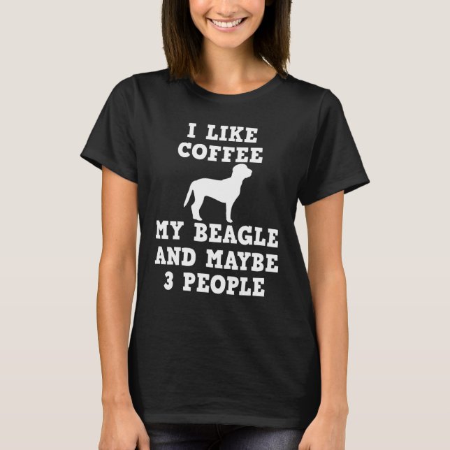 T-shirt Café chien beagle (Devant)