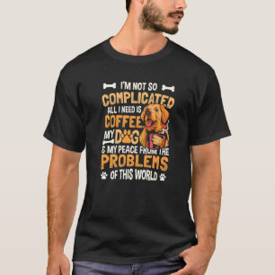 T-shirt Café, Chiens Et Propriétaire De Chien De Paix Café