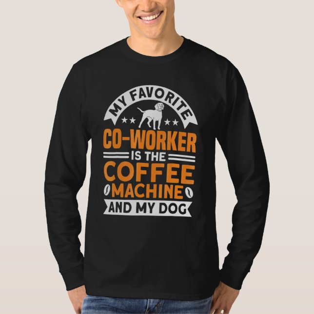T-shirt Café Co Travailleur Machine À Café Et Café De Chie (Devant)