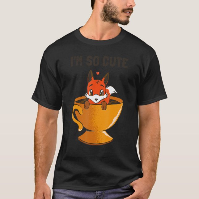 T-shirt Café Coeur de Mug Sweet Kinder Fox (Devant)