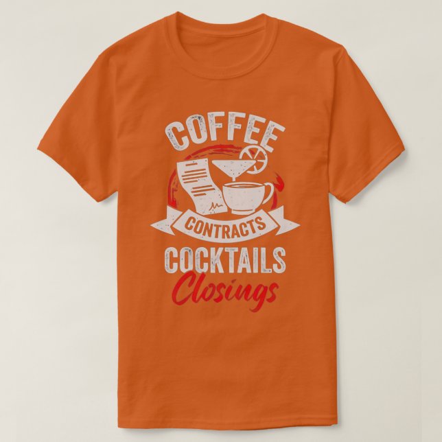 T-shirt Café contrats cocktails fermeture (Design devant)