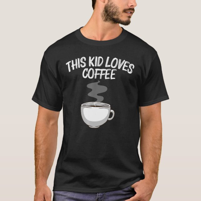 T-shirt Café cool Pour Enfants Boys Coffee Barista Espre (Devant)