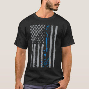 T-shirt café cuisson- Drapeau américain vintage USA pour l