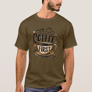 T-shirt Café d'abord