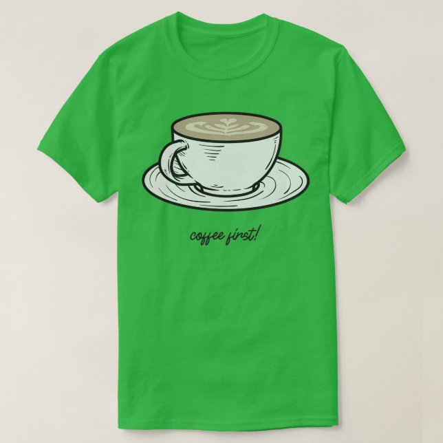 T-shirt café d'abord 8 (Design devant)
