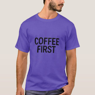 T-shirt Café d'abord minimalypographyee fille