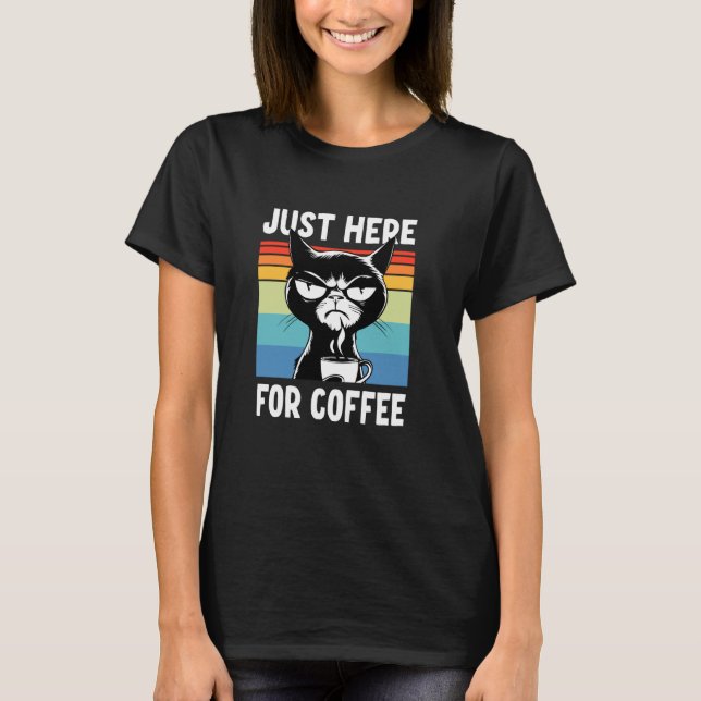 T-shirt Café de bureau de chat drôle (Devant)