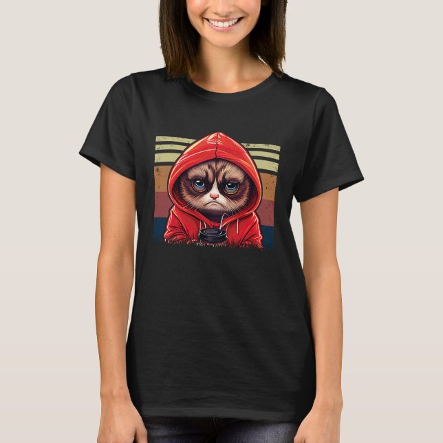 T-shirt Café de chat rétro chats  12 (Devant)