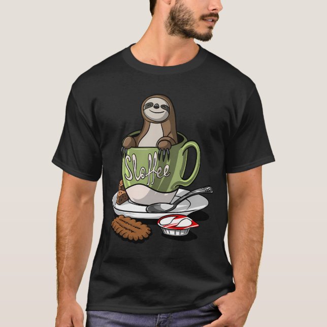 T-shirt Café de la paresse Sloffee (Devant)