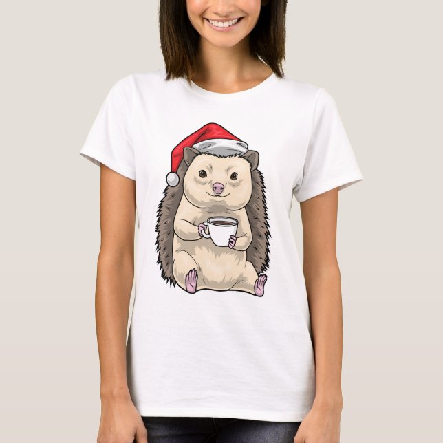 T-shirt Café de Noël au hérisson (Devant)