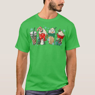 T-shirt Café de Noël pour femmes sucré hiver confortable C