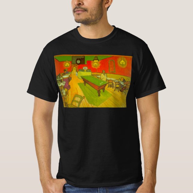 T-shirt Café de Nuit par Vincent van Gogh (Devant)