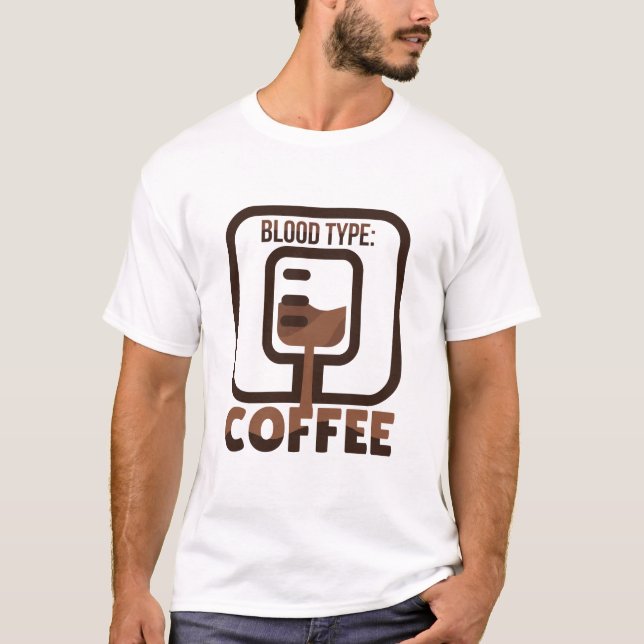 T-shirt Café de type sanguin (Devant)