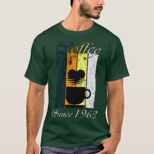T-shirt Café depuis 1963 Café rétro Anniversaire Cadeau