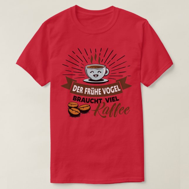 T-shirt Café Der de Vogel 2 (Design devant)