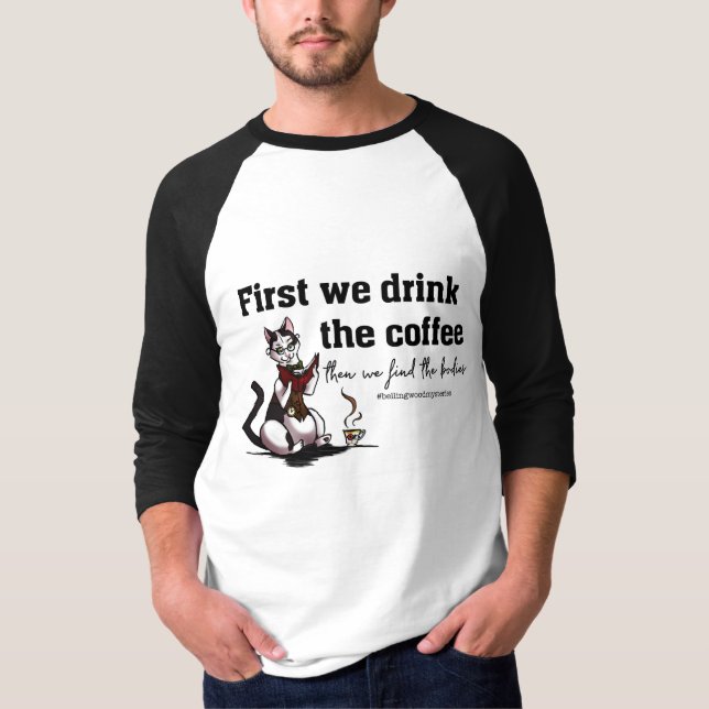 T-shirt Café devant les corps Raglan Chemise (Devant)