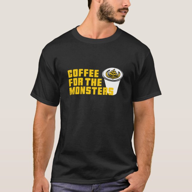 T-shirt CAFÉ D'Halloween POUR LES MONSTERS Zombies Latte C (Devant)