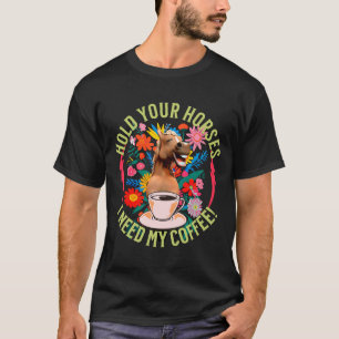 T-shirt Café drôle de cheval amateur d'humour