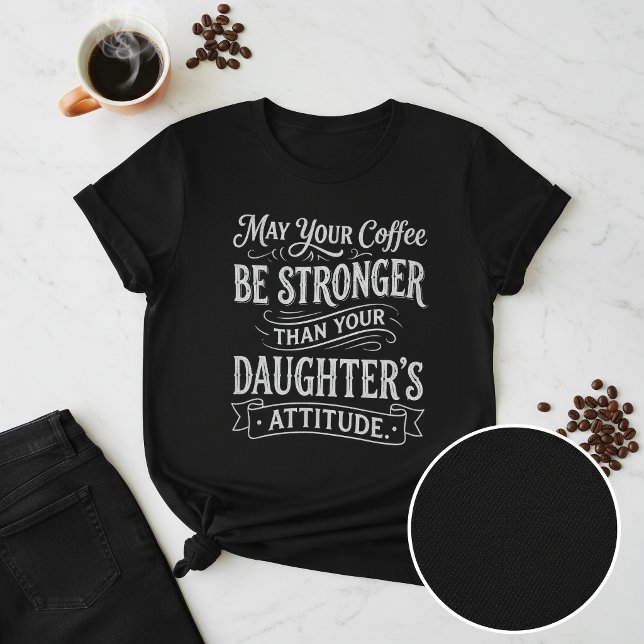 T-shirt Café drôle et attitude de la fille (Créateur téléchargé)