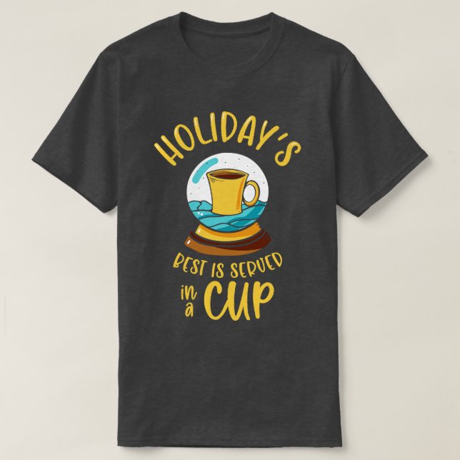 T-shirt Café du Globe des neiges de Noël (Design devant)