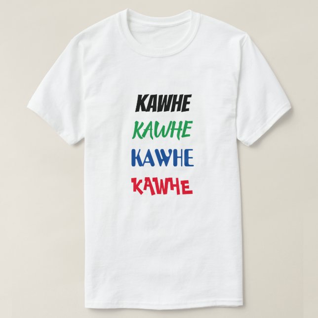 T-shirt Café en Maori - Kawhe (Design devant)