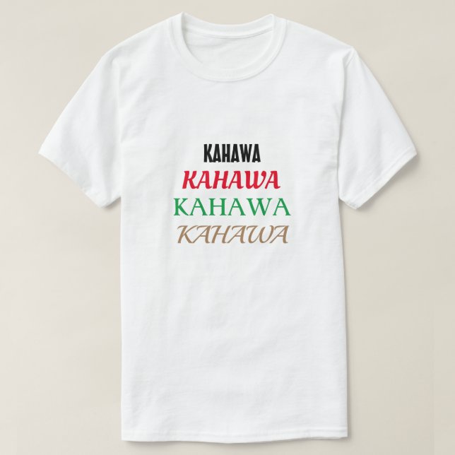 T-shirt café en swahili (kahawa) (Design devant)