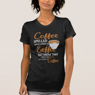 T-shirt Café épelé à l'envers