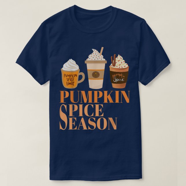 T-shirt Café épice citrouille Latte Automne Saison Automne (Design devant)