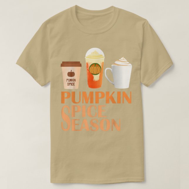 T-shirt Café épice citrouille Latte Automne Saison Automne (Design devant)